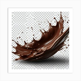 Chocolate Splash Png Clipart Art Print