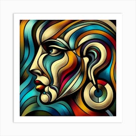 Abstract portrait 4 Art Print