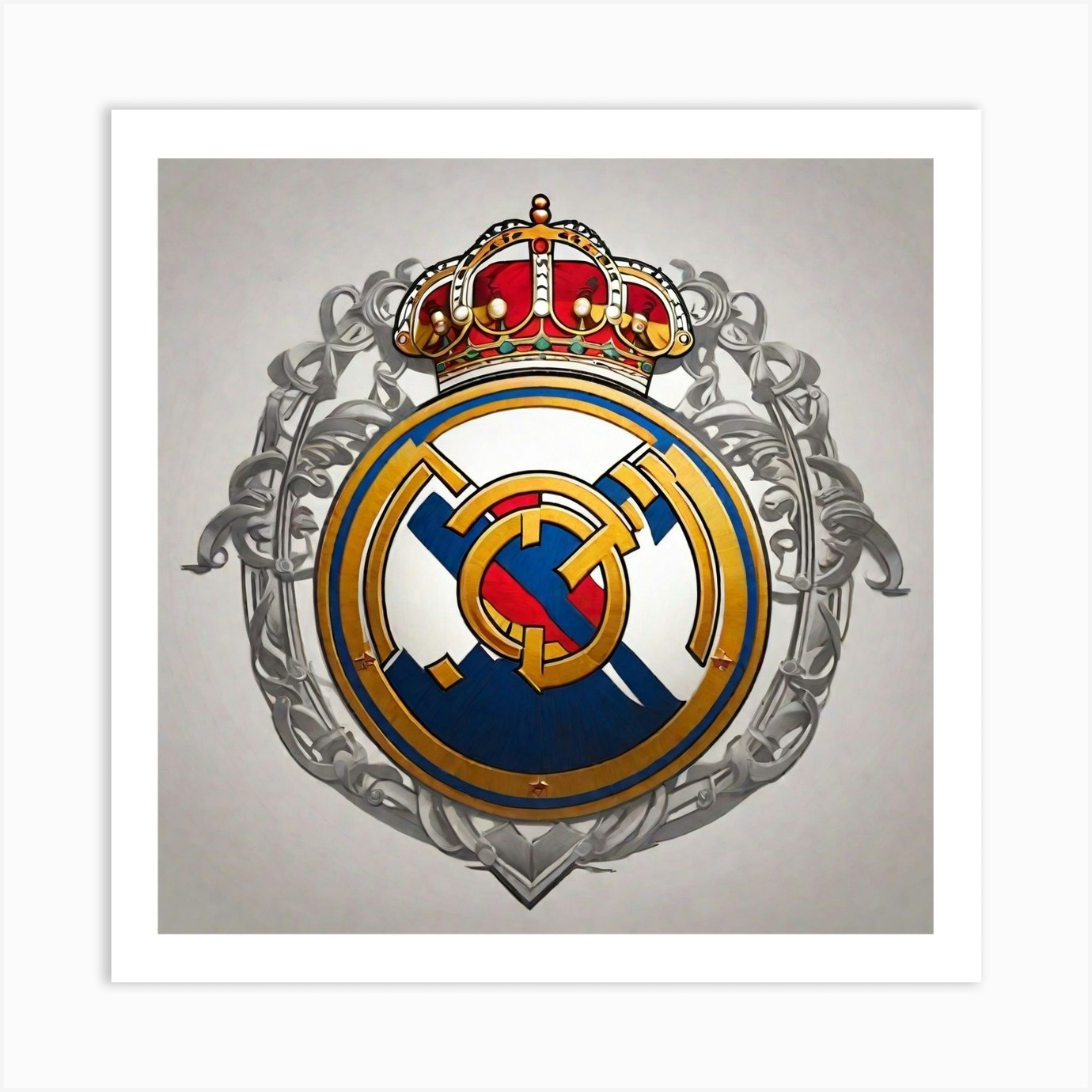 Real Madrid CF Official Team Crest Logo Poster - G.E. (Spain) – Sports  Poster Warehouse
