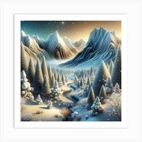 Winter Landscape Art Print