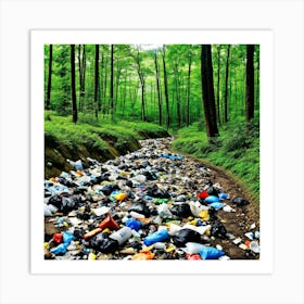 Trash In The Forest 16 Art Print