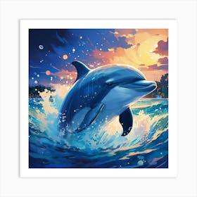 Dolphin Painting Art Print