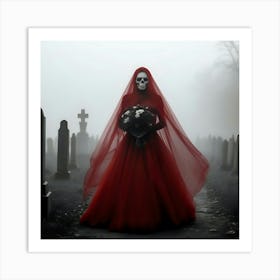 Skeleton Bride 1 Art Print