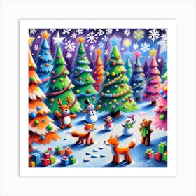 Super Kids Creativity:Christmas In The Forest Art Print