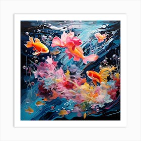 Goldfish Painting Art Print