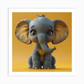 Baby Elephant 4 Art Print