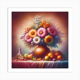 Flowers In A Vase 3 Art Print