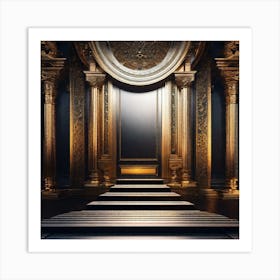 Golden Staircase Art Print