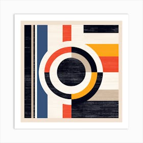 Harmony Haven: Squares and Circles Art Print