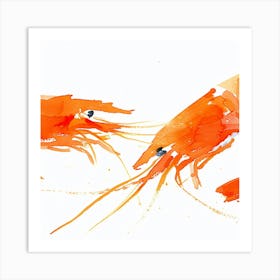 Two Shrimp Art Print