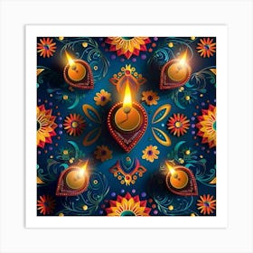 Diwali Background Art Print