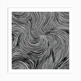 Swirls and Lines Abstract Painting Art Print