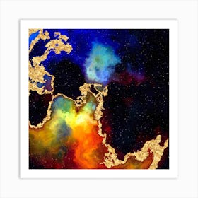 100 Nebulas in Space with Stars Abstract n.055 Art Print