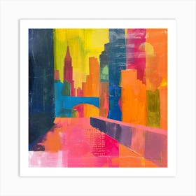 Abstract Travel Collection New York City Usa 1 Art Print