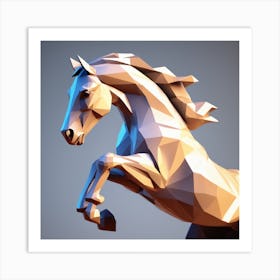 Low Poly Horse 3 Art Print