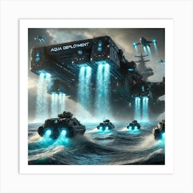 Aqua Deployment Art Print