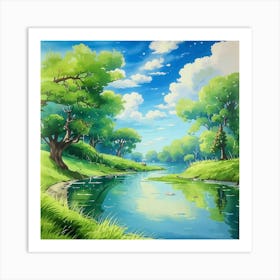 Landscape Painting 9 Art Print