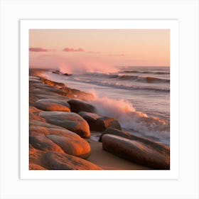 Sunrise At The Beach 2 Art Print