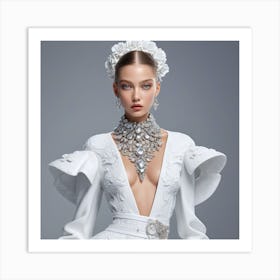White Wedding Dress 4 Art Print