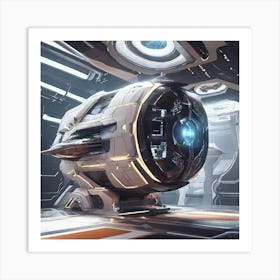 Futuristic Spaceship 23 Art Print