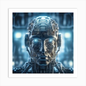 Cyborg Head 19 Art Print