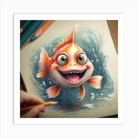 Fish Drawing 2 Art Print