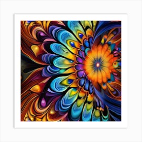 Abstract Flower 4 Art Print