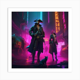 Cyberpunk Pirate Art Print