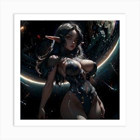 Space Woman 4 Art Print