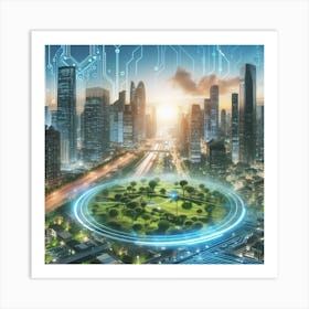 Futuristic Cityscape4 Art Print