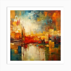 Abstract Art Painting 4096x4096 Art Print