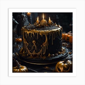 Halloween Cake Art Print