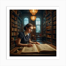 The Young Librarian 5 Art Print