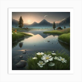 Landscape Painting 50 Art Print