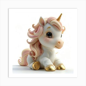 Unicorn Figurine 8 Art Print