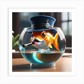 Fish In A Bowl 3 Art Print