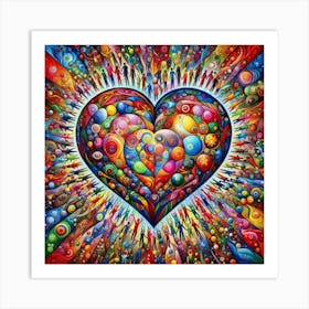 Heart Of World Love Art Print