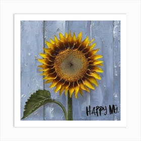 Sunflower happy Art Print