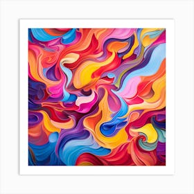 Abstract Colorful Abstract Abstract Painting 1 Art Print