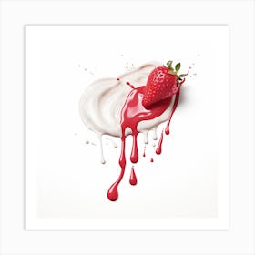 Strawberry Cream (6) Art Print