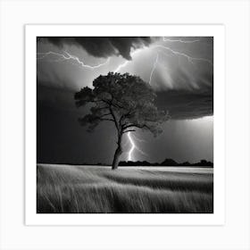 Lightning In The Sky 22 Art Print