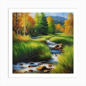 Autumn Stream Art Print