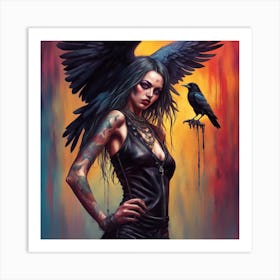 Crow Woman Art Print