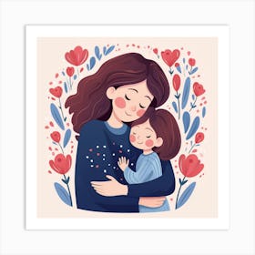 Mother And Daughter 2 Art Print