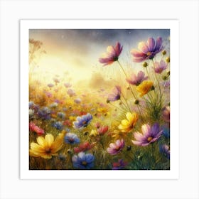 Happy Flowers Art Print