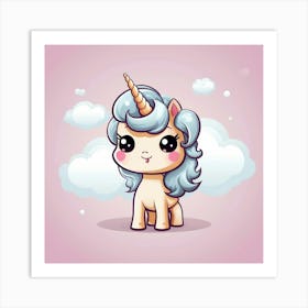 Cute Unicorn 281 Art Print