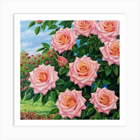 Pink Roses Art Print