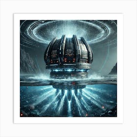 A High Tech, Sci Fi Scene Showing The Abyssal Quak 1 Art Print