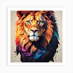 Animal lion king Art Print