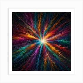 Colorful Burst Of Light Art Print